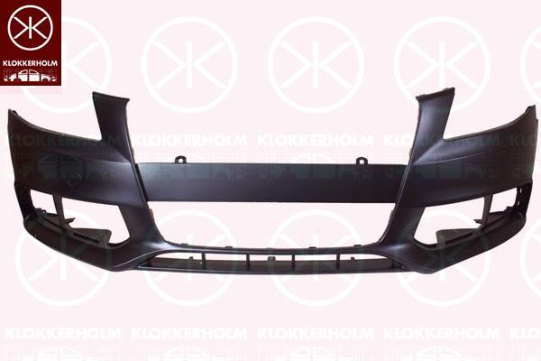 Bumper, w/primer, Front, without hole(s) for washer nozzle, 8K0 807 105 GRU (VW)