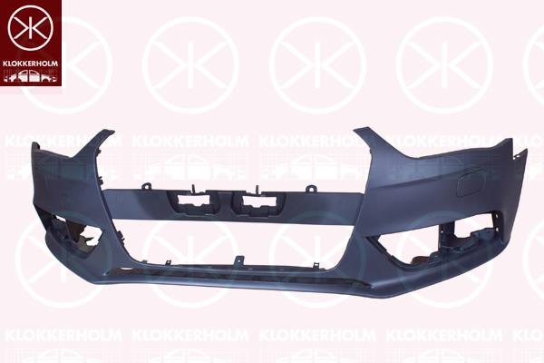 Bumper, w/primer, Front, with hole(s) for washer nozzle, 8K0 807 065C GRU (VW)