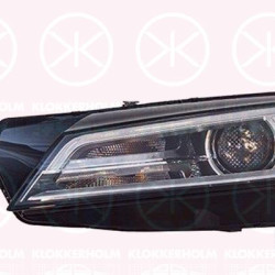 Headlight, Left, Bi-Xenon, with daytime running light (LED), without LED control unit for daytime running-/position ligh, without control unit for Xenon, Number of light functions: 7, with motor for headlamp levelling, H8, PWY24W, AL, 8S0941005B (AUDI), 8S0941043B (AUDI), 8S0941043E (AUDI), 8S0941043H (AUDI)