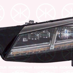 Headlight, for vehicles with adaptive front lighting, Left, LED, Light Function: with dynamic indicator light, with daytime running light (LED), without LED control unit for daytime running-/position ligh, Number of light functions: 7, AL, 8S0941033B (AUDI), 8S0941783 (AUDI), 8S0941783B (AUDI), 8S0941783D (AUDI)