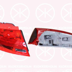 Tail Light Assembly, with bulb holder, Left, Housing Colour: red, 8J0 945 095B (AUDI), 8J0945095F (AUDI), 8J0945095K (AUDI)