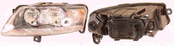 Headlight, H7/H1, for vehicles with headlight levelling, Hella, Right, Illuminance [lx]: 20, 4F0 941 004A (AUDI), 4F0 941 004DL (AUDI), 4F0941004A (AUDI), 4F0941004DL (AUDI), 4F0941004EA (AUDI)