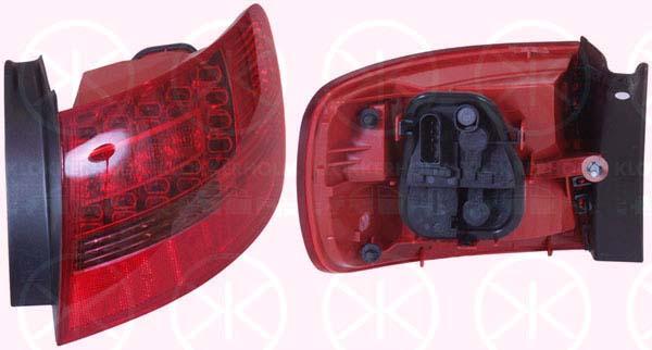 Tail Light Assembly, LED, with bulb holder, Right, Outer section, 4F9 945 096B (AUDI), 4F9 945 096H (AUDI)