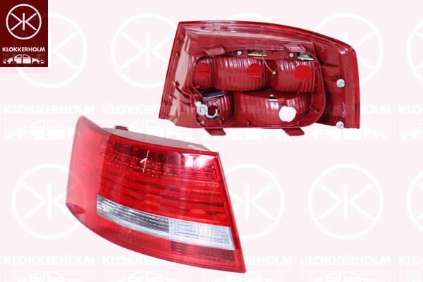 Tail Light Assembly, LED, without bulb holder, Left, 4F5 945 095F (AUDI), 4F5 945 095N (AUDI)