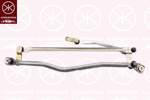 Wiper Linkage, Front, Set, for left-hand drive vehicles, 4F1955023 (AUDI), 4F1955023K (VW), 4F1955023K (AUDI), 4F1955601 (VW), 4F1955601A (VW), 4F1955601B (VW)