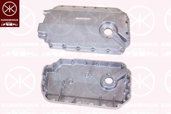 Oil Sump, Aluminium, with bore for oil-level sensor, 059 103 604F (VW), 059 103 604F (AUDI), 059103604D (VW), 059103604D (AUDI)