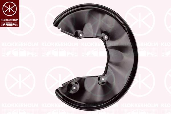 Splash Guard, brake disc, Rear Axle Right, for brake disc diameter [mm]: 302, Girling, TRW, 4F0 615 612 (VW), 4F0615612 (VW), 4F0615612 (SKODA), 4F0615612 (SEAT)