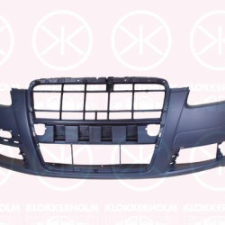 Bumper, w/primer, Front, with hole(s) for parking distance control, 4F0 807 105B GRU (AUDI)