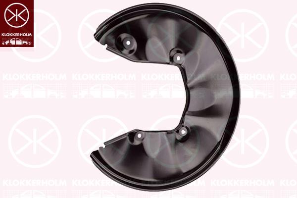 Splash Guard, brake disc, Rear Axle Left, for brake disc diameter [mm]: 302, Girling, TRW, 4F0 615 611 (VW), 4F0615611 (VW), 4F0615611 (SKODA), 4F0615611 (SEAT)