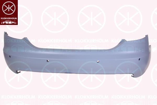 Bumper, w/primer, Rear, with hole(s) for parking distance control, 4F0898301 Y7W (AUDI), 4F0898301 Y9B (AUDI), 4F0898301 Z9Y (AUDI), 4F5 807 303A GRU (AUDI), 4F5 807 303C GRU (AUDI)