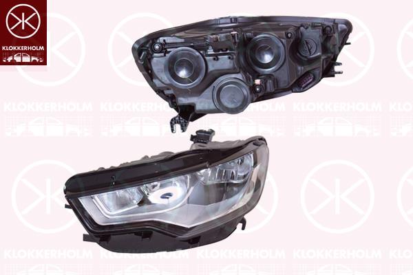 Headlight, Left, Illuminance [lx]: 17.5, H7, H15, with motor for headlamp levelling, 4G0 941 003 (AUDI), 4G0 941 003M (AUDI)