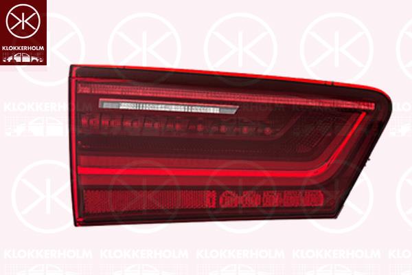 Tail Light Assembly, Left, Indicator Colour: Smoke Grey, Inner Section, LED, Valeo, 4G9 945 093F (AUDI), 4G9945093F (AUDI)