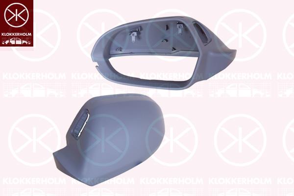 Housing, exterior mirror, Left, for vehicles with lane keeping assist, w/primer, 4G0 857 527B GRU (AUDI)