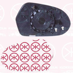 Mirror Glass, exterior mirror, Aspherical, Heatable, Left, Number of pins: 2, 4G0 857 535B (AUDI), 4G0857535B (AUDI)