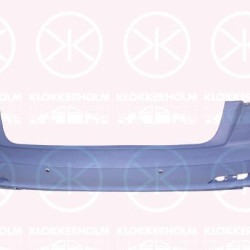 Bumper, with hole(s) for parking assistant system, S-LINE, Rear, Number of bores: 6, w/primer, 4K5 807 067 E GRU (AUDI), 4K5 807 067 H GRU (AUDI)