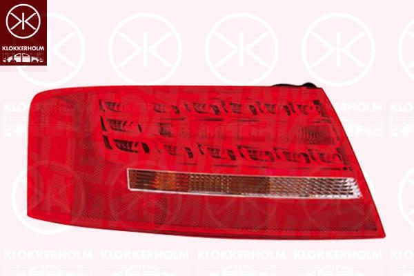 Tail Light Assembly, LED, with bulb holder, Left, Outer section, AL, 8T8 945 095D (AUDI)