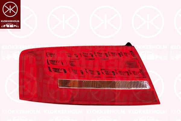 Tail Light Assembly, LED, with bulb holder, Right, Outer section, AL, 8T0 945 096D (AUDI)