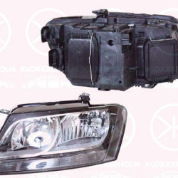 Headlight, Left, Illuminance [lx]: 25, H7/H7, Housing Colour: black, with motor for headlamp levelling, 8R0 941 029 (AUDI), 8R0 941 029L (AUDI)