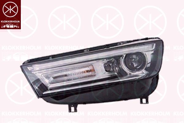 Headlight, Left, Bi-Xenon, D5S, H8, PWY24W, with dynamic bending light, with daytime running light (LED), without control unit for Xenon, with motor for headlamp levelling, AL, 80A 941 043 (AUDI), 80A941043 (VW), 80A941043 (VAG), 80A941043F (AUDI)