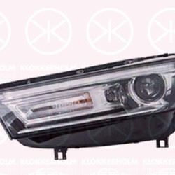 Headlight, Left, Bi-Xenon, D5S, H8, PWY24W, with dynamic bending light, with daytime running light (LED), without control unit for Xenon, with motor for headlamp levelling, AL, 80A 941 043 (AUDI), 80A941043 (VW), 80A941043 (VAG), 80A941043F (AUDI)