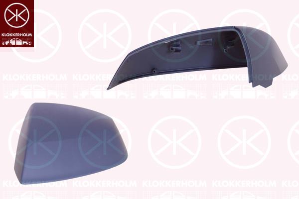 Housing, exterior mirror, Left, w/primer, 4M0857527GRU (AUDI), 80A857527GRU (AUDI)