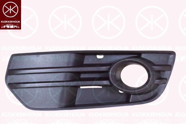 Ventilation Grilles, bumper, Left Front, with hole(s) for fog lights, 8R0807681A (AUDI), 8R0807681A01C (AUDI)