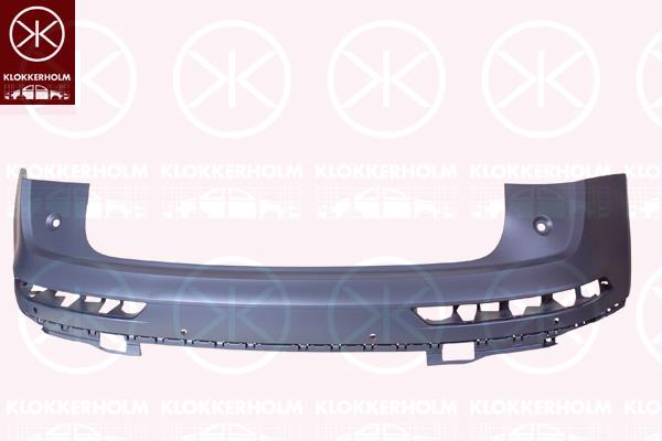 Bumper, w/primer, S-LINE, Rear, with hole(s) for parking distance control, Number of bores: 4, 80A 807 067D GRU (AUDI)