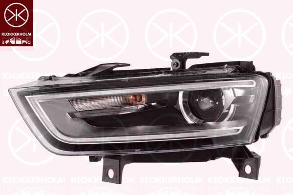 Headlight, Right, Illuminance [lx]: 12.5, Bi-Xenon, with motor for headlamp levelling, without control unit for Xenon, D3S (Gas Discharge Lamp), PWY24W, LED, 8U0941030B (AUDI), 8U0941030H (AUDI), 8U0941044 (AUDI)