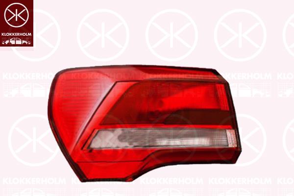 Tail Light Assembly, Left, Outer section, with bulb holder, ULO, 83A 945 069 (AUDI), 83A945069 (AUDI)