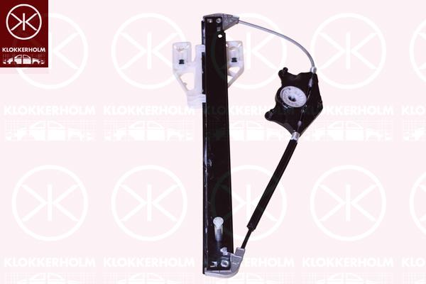 Window Regulator, without electric motor, Electric, Left Rear, 8U0839461 (AUDI)