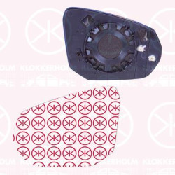 Mirror Glass, exterior mirror, Left, Heatable, Aspherical, Number of pins: 2, 81A857535E (AUDI)