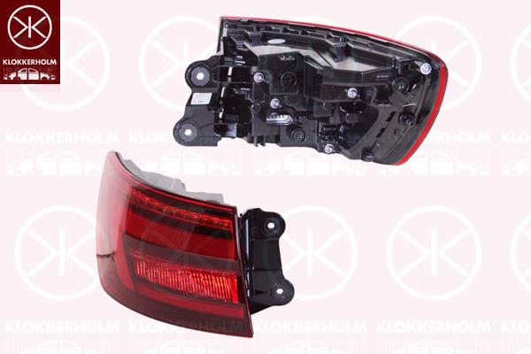 Tail Light Assembly, Left, LED, Outer section, AL, 8W9945091C (AUDI)