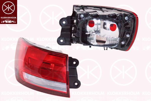 Tail Light Assembly, Left, Outer section, without bulb holder, 8W9945069 (AUDI)