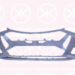 Bumper, Front, with hole(s) for parking distance control, with hole(s) for washer nozzle, Number of bores: 2, w/primer, 8W0807065BCGRU (AUDI)