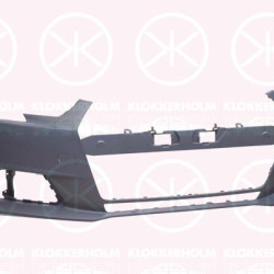 Bumper, Front, with hole(s) for parking assistant system, Number of bores: 4, w/primer, 8W0 807 065B GRU (AUDI)