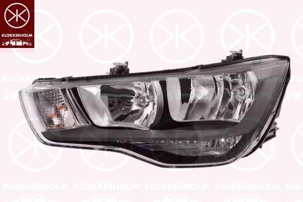 Headlight, Right, Illuminance [lx]: 17.5, H7/H1, with motor for headlamp levelling, ZKW, 8X0 941 004 (AUDI), 8X0941004 (AUDI)