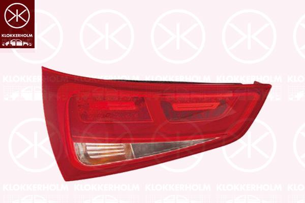 Tail Light Assembly, Left, LED, W16W, without bulb holder, 8X0945093A (AUDI), 8X0945093B (AUDI), 8X0945093E (AUDI)