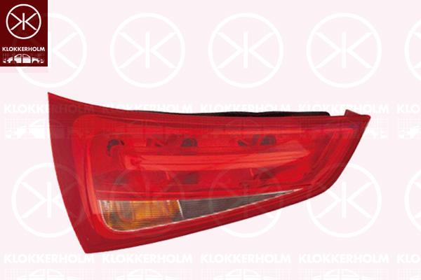 Tail Light Assembly, Left, P21W, W16W, without bulb holder, 8X0945093 (AUDI), 8X0945093D (AUDI)