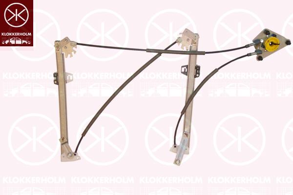 Window Regulator, 2-dr, without electric motor, Electric, Left, 8X3 837 461 (AUDI), 8X3 837 461 A (AUDI), 8X3 837 461A (AUDI)