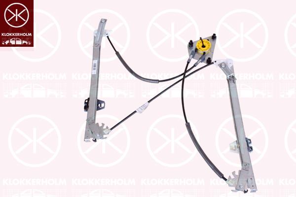 Window Regulator, 4/5-drs, without electric motor, Electric, Right Front, 8X4 837 462 (AUDI), 8X4 837 462A (AUDI)