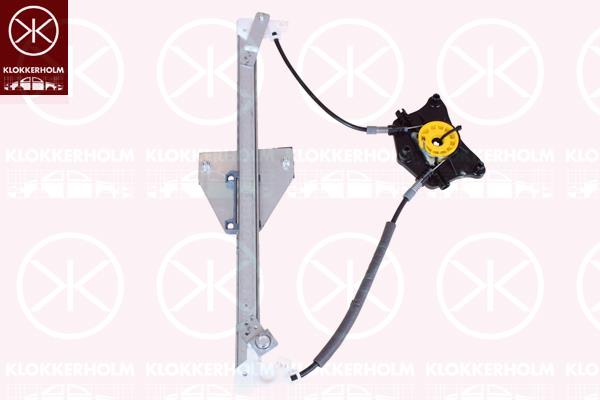 Window Regulator, 4/5-drs, without electric motor, Electric, Left Rear, 8X4 839 461 (AUDI), 8X4 839 461A (AUDI)