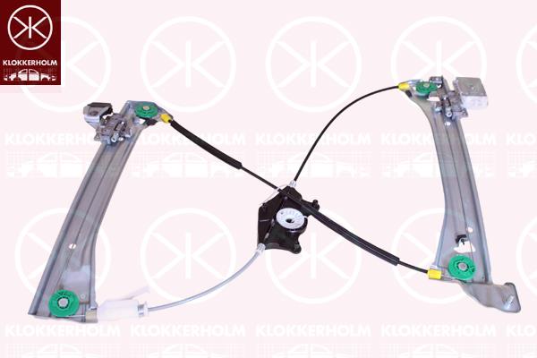 Window Regulator, 2-dr, without electric motor, Electric, Right Front, 8W6 839 462 B (AUDI)