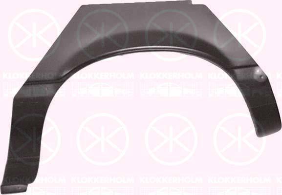 Quarter Panel, 2-dr, Wheel Arch Border, Repair Panel, Left Rear, Outer section, 