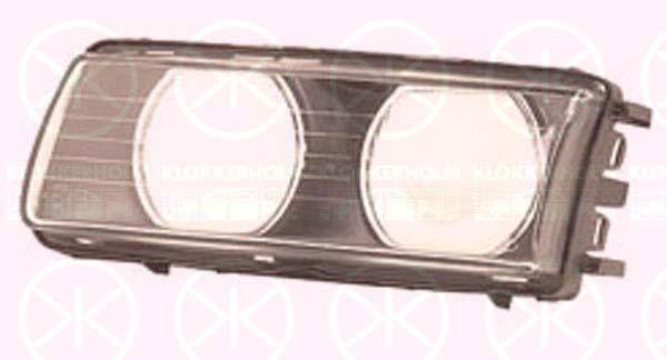 Diffusing Lens, headlight, H1/H1, ZKW, Left, 63 12 1 393 849 (BMW), 63 31 1 393 849 (BMW), 63 31 8 363 075 (BMW)