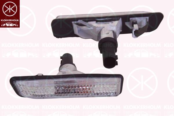 Direction Indicator, with bulb holder, white, Right, lateral installation, 63 13 2 492 180 (BMW), 63 13 7 164 492 (BMW)