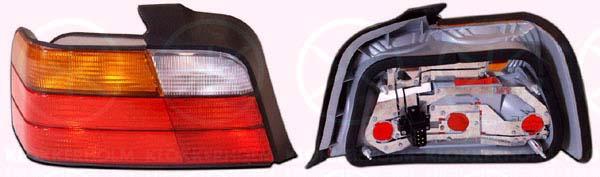 Tail Light Assembly, without bulb holder, Left, Indicator Colour: yellow, 63 21 1 393 421 (BMW), 63 32 1 387 361 (BMW)