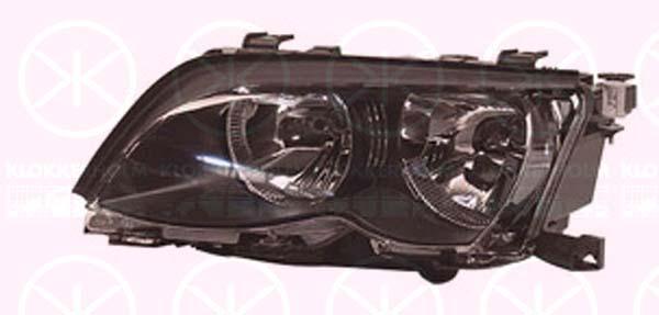 Headlight, H7/H7, with motor for headlamp levelling, AL, Right, Illuminance [lx]: 20, Housing Colour: black, 63 12 7 165 770 (BMW), 63 31 6 910 956 (BMW)