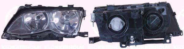 Headlight, H7/H7, with motor for headlamp levelling, Depo, Left, Housing Colour: grey, Illuminance [lx]: 25, 63 12 7 165 781 (BMW)