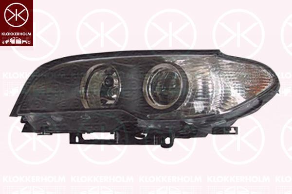 Headlight, without control unit for Xenon, D2S/H7, Bi-Xenon, with motor for headlamp levelling, AL, Right, Illuminance [lx]: 37.5, Indicator Colour: yellow, Housing Colour: black, 63 12 6 935 716 (BMW), 63 31 6 920 578 (BMW)