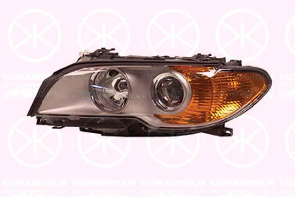 Headlight, with control unit for xenon, D2S/H7, Bi-Xenon, with motor for headlamp levelling, AL, Left, Indicator Colour: yellow, Housing Colour: grey, 63 12 6 902 759 (BMW), 63 12 8 384 475 (BMW), 63 12 7 165 775 (BMW)